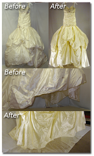 Pnina Tornai Wedding Gown Before & After Cleaning 1 Pnina Tornai Wedding Gown