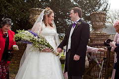 Wedding Gown on a Happy Bride