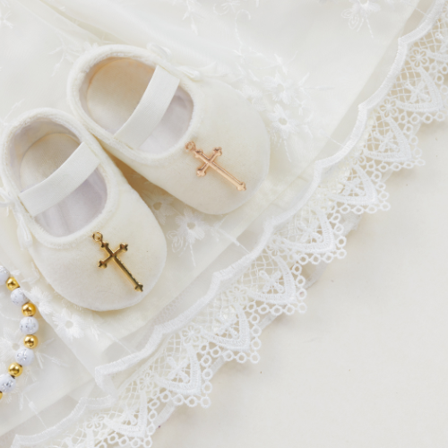 Christening gown with shoes